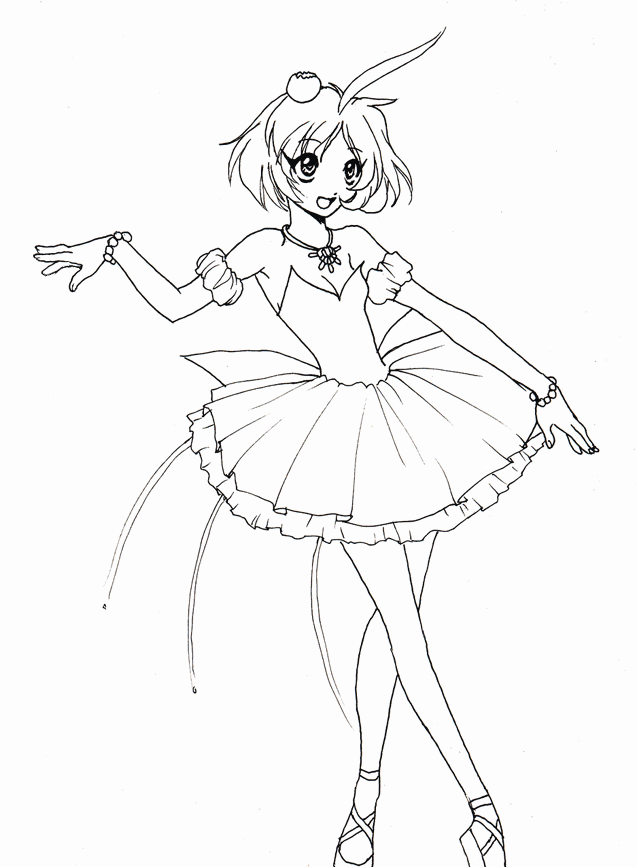 Plansa de colorat cu Anime 77 84